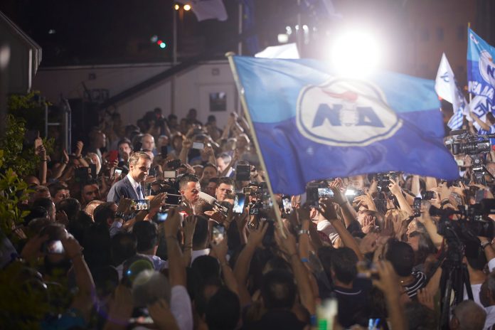 Δηλώσεις Μητσοτάκη στην Πειραιώς μετά τις εκλογές της 7ης Ιουλίου