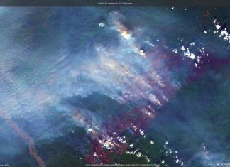 Κλιματική αλλαγή: Τι σημαίνουν οι πυρκαγιές στην Αλάσκα; Εικόνα από δορυφόρο των πύρινων εστιών στην Αλάσκα