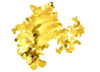 O πιο λεπτός χρυσός στον κόσμο με εφαρμογές στη βιομηχανία Απεικόνιση της νέας μορφής χρυσού που δημιουργήθηκε από το Πανεπιστήμιο του Leeds