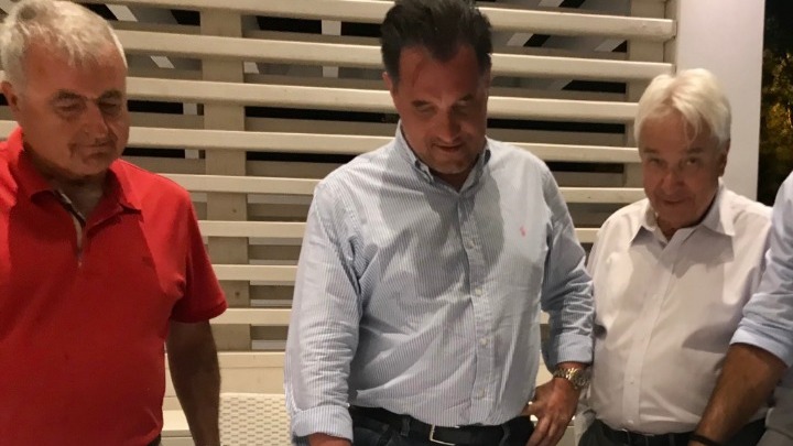 Ο Άδωνις Γεωργιάδης με τον Μερκούριο Αγγελιάδη στην Αφάντου Ρόδου