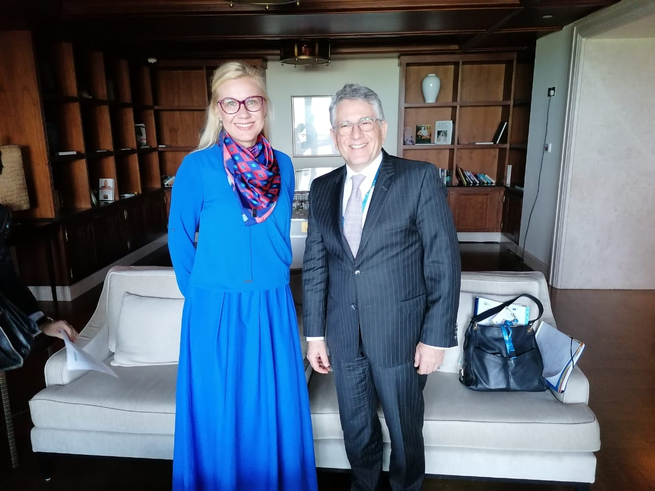 Ο υφυπουργός Ενέργειας Γεράσιμος Θωμάς με την Επίτροπο Ενέργειας της ΕΕ, Kadri Simson