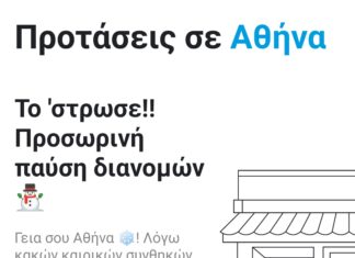 Παύση παραδόσεων από την Wolt λόγω της κακοκαιρίας