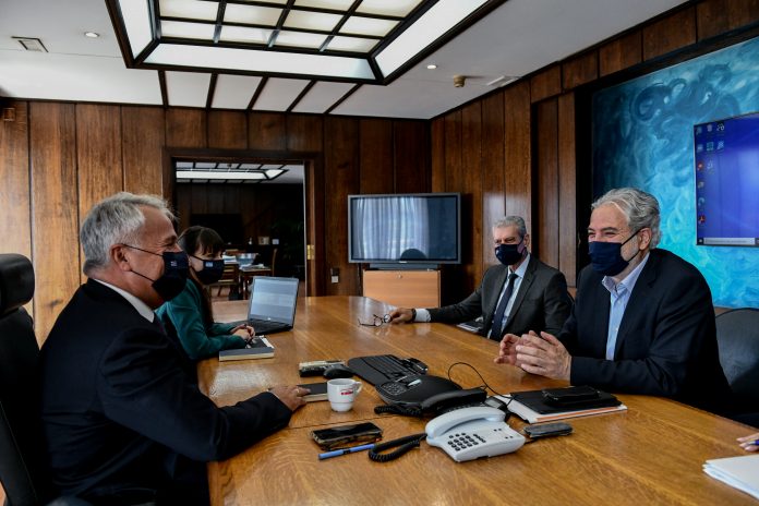 ΣΥΝΑΝΤΗΣΗ ΤΟΥ ΥΠΟΥΡΓΟΥ ΕΣΩΤΕΡΙΚΩΝ ΜΑΚΗ ΒΟΡΙΔΗ ΜΕ ΤΟΝ ΥΠΟΥΡΓΟ ΠΟΛΙΤΙΚΗΣ ΠΡΟΣΤΑΣΙΑΣ ΧΡΗΣΤΟ ΣΤΥΛΙΑΝΙΔΗ (ΤΑΤΙΑΝΑ ΜΠΟΛΑΡΗ / EUROKINISSI)