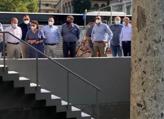 Μετρό Θεσσαλονίκης: Αυτοψία Μενδώνη-Καραμανλή στον σταθμό Αγίας Σοφίας