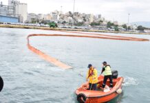Πραγματοποίηση άσκησης της ΟΛΠ ΑΕ στον Σταθμό Διακίνησης Οχημάτων με σενάριο την αντιμετώπιση θαλάσσιας και χερσαίας ρύπανσης από ατύχημα