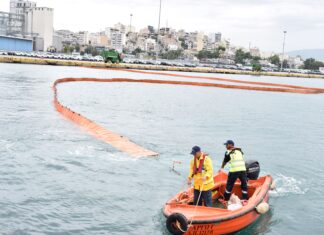 Πραγματοποίηση άσκησης της ΟΛΠ ΑΕ στον Σταθμό Διακίνησης Οχημάτων με σενάριο την αντιμετώπιση θαλάσσιας και χερσαίας ρύπανσης από ατύχημα
