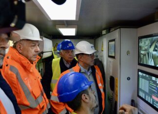 Επίσκεψη της πολιτικής ηγεσίας του Υπουργείου Υποδομών και Μεταφορών σε εργοτάξια κατασκευής της Γραμμής 4 του Μετρό της Αθήνας (εικόνες)