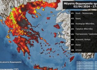 meteo: Θερμοκρασίες μεγαλύτερες των 30 °C κατέγραψαν 20 μετεωρολογικοί σταθμοί