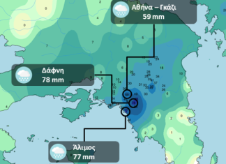 ΜΕΤΕΟ: Μεγάλα ύψη βροχής στα δυτικά και στην Αττική