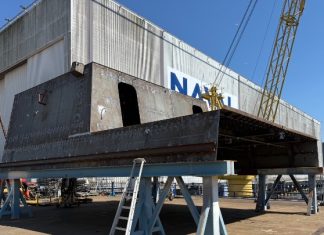 Ναυπηγεία Σαλαμίνας: Στη Γαλλία ακόμη ένα block για τη φρεγάτα FDI «Θεμιστοκλής»